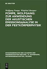 Pompe, Wolfgang: Zur Anwendung der akustischen Emissionsanalyse in der Festkörperphysik
