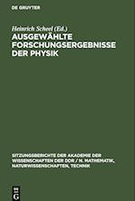 Ausgewählte Forschungsergebnisse der Physik