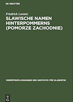 Slawische Namen Hinterpommerns (Pomorze Zachodnie)