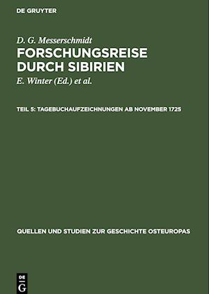 Forschungsreise durch Sibirien, Teil 5, Tagebuchaufzeichnungen ab November 1725