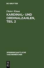 Kardinal- und Ordinalzahlen, Teil 2