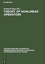 Theory of Nonlinear Operators