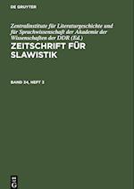 Zeitschrift für Slawistik, Band 34, Heft 3, Zeitschrift für Slawistik Band 34, Heft 3