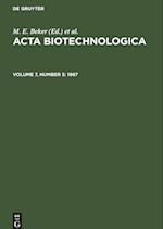 Acta Biotechnologica, Volume 7, Number 5, Acta Biotechnologica (1987)