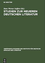 Studien zur neueren deutschen Literatur