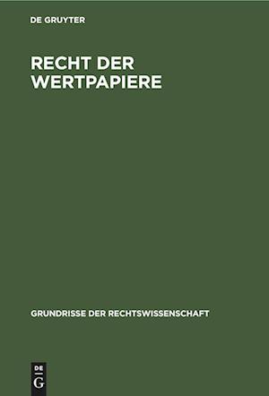 Recht der Wertpapiere