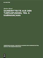 Sanskrittexte aus den Turfanfunden, Teil 3: Karmavacana