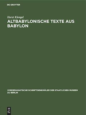 Altbabylonische Texte aus Babylon