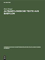 Altbabylonische Texte aus Babylon