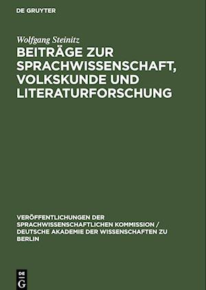 Beiträge zur Sprachwissenschaft, Volkskunde und Literaturforschung