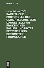 Sämmtliche Protokolle des Gerichtsschreibers dargestellt an praktischen Fällen und unter Feststellung bestimmter Formularien