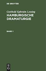 Hamburgische Dramaturgie, Band 1, Hamburgische Dramaturgie Band 1