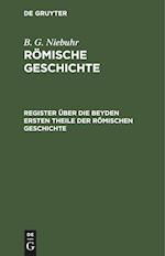 Römische Geschichte, Register über die beyden ersten Theile der römischen Geschichte