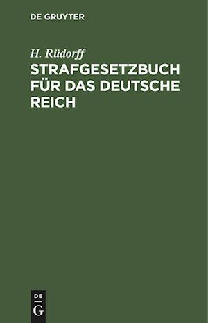 Strafgesetzbuch für das Deutsche Reich