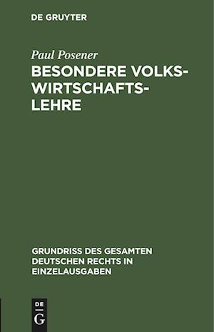 Besondere Volkswirtschaftslehre