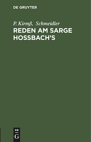 Reden am Sarge Hoßbach¿s