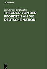 Theodor von der Pfordten an die Deutsche Nation