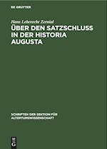 Über den Satzschluss in der Historia Augusta