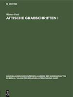 Attische Grabschriften I