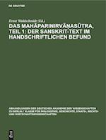 Das Mah¿parinirv¿n¿as¿tra, Teil 1: Der Sanskrit-Text im handschriftlichen Befund
