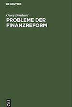 Probleme der Finanzreform