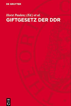 Giftgesetz Der DDR