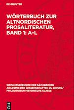 Wörterbuch zur altnordischen Prosaliteratur, Band 1: A¿L