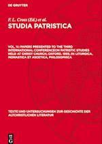 Papers Presented to the Third International Conferenceon Patristic Studies Held at Christ Church, Oxford, 1959, III