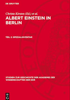 Albert Einstein in Berlin, Teil 2, Spezialinventar