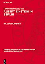 Albert Einstein in Berlin, Teil 2, Spezialinventar