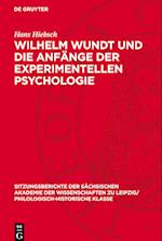 Wilhelm Wundt Und Die Anfänge Der Experimentellen Psychologie