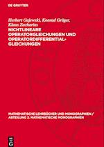 Nichtlineare Operatorgleichungen Und Operatordifferentialgleichungen