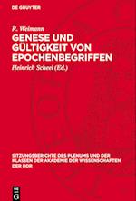 Genese Und Gültigkeit Von Epochenbegriffen