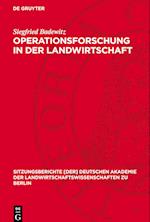 Operationsforschung in Der Landwirtschaft