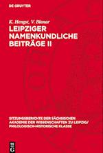 Leipziger Namenkundliche Beiträge II