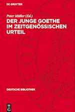 Der Junge Goethe Im Zeitgenössischen Urteil