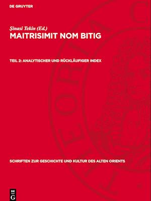 Maitrisimit nom bitig, Teil 2, Analytischer und rückläufiger Index