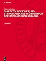 Wolfgang Steinitz: Dialektologisches und etymologisches Worterbuch der ostjakischen Sprache. Lieferung 7