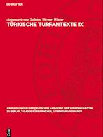 Türkische Turfantexte IX