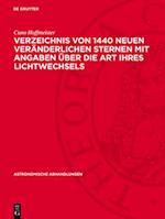 Verzeichnis von 1440 neuen Veränderlichen Sternen mit Angaben über die Art ihres Lichtwechsels