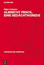 Albrecht Penck, Eine Gedächtnisrede