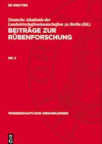 Beiträge zur Rübenforschung, Nr. 2, Wissenschaftliche Abhandlungen 38