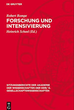 Forschung und Intensivierung