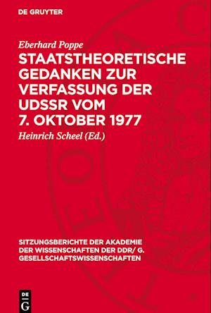 Staatstheoretische Gedanken zur Verfassung der UdSSR vom 7. Oktober 1977