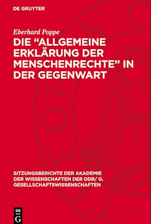 Die ¿Allgemeine Erklärung der Menschenrechte¿ in der Gegenwart