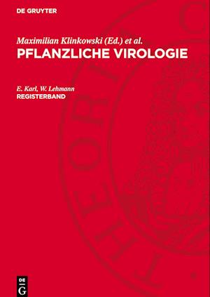 Pflanzliche Virologie, Registerband