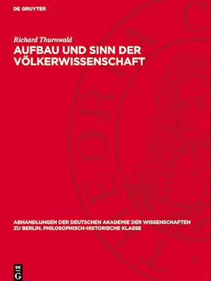 Aufbau und Sinn der Völkerwissenschaft