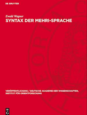 Syntax Der Mehri-Sprache