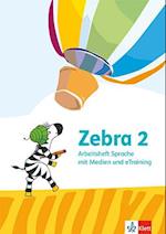 Zebra 2. Arbeitsheft Sprache mit eTraining Klasse 2