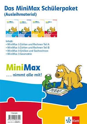 MiniMax 3. Schülerpaket (4 Themenhefte: Zahlen und Rechnen A, Zahlen und Rechnen B, Größen und Sachrechnen, Geometrie) - Ausleihmaterial Klasse 3